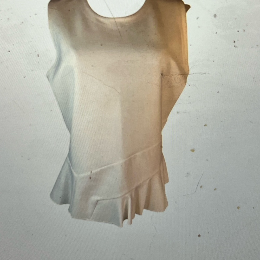 JCrew Thick White Ruffled Bottom Sleeveless Dree it up or Casual